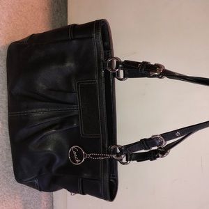 Black shoulder coach purse